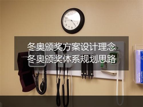 冬奥颁奖方案设计理念 冬奥颁奖体系规划思路
