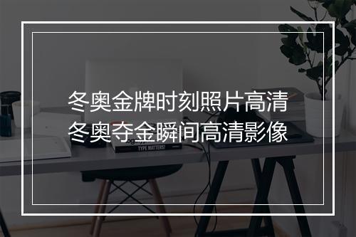 冬奥金牌时刻照片高清 冬奥夺金瞬间高清影像